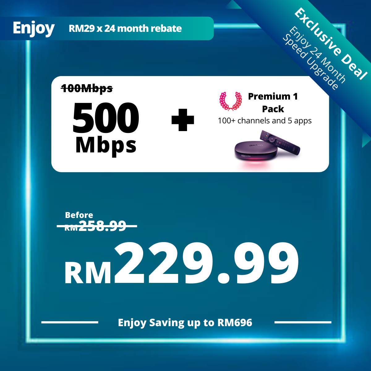 Astro Fibre 100 Mbps + Premium Pack 1