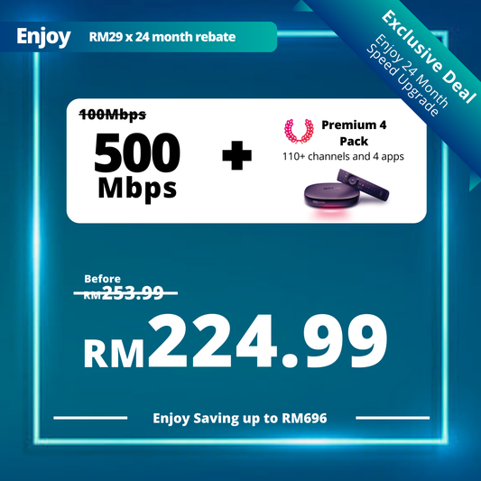 Astro Fibre 100 Mbps + Premium Pack 4