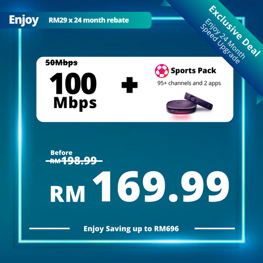 Astro Fibre 50 Mbps + Sports Pack