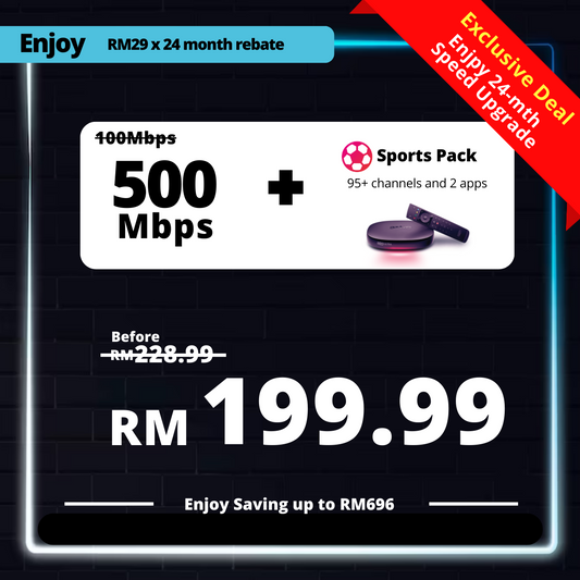 Astro Fibre 100 Mbps + Sports Pack