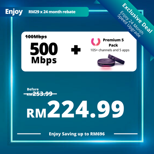 Astro Fibre 100 Mbps + Premium Pack 5