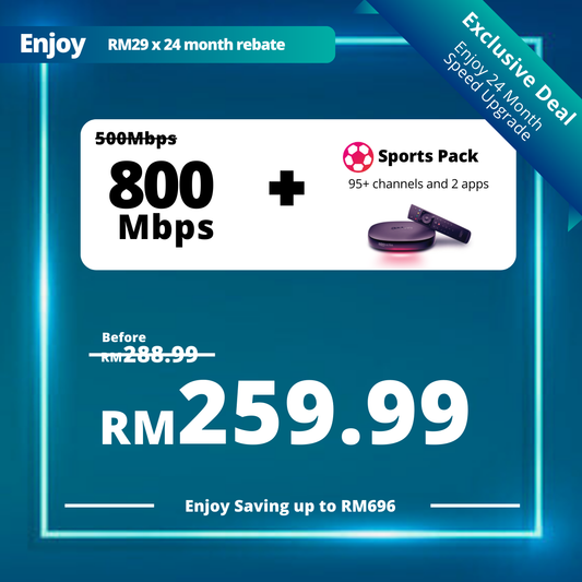 Astro Fibre 500 Mbps + Sports Pack