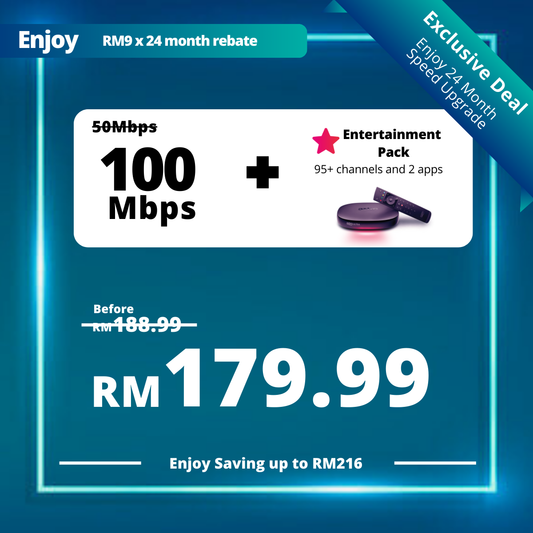 Astro Fibre 50 Mbps + Entertainment Pack