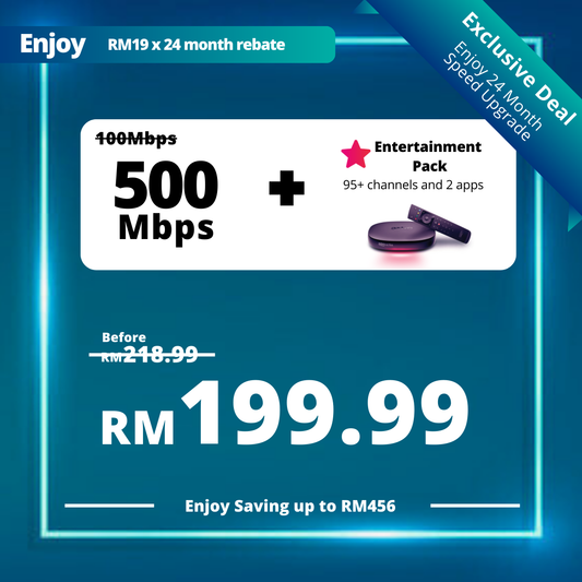 Astro Fibre 100 Mbps + Entertainment Pack