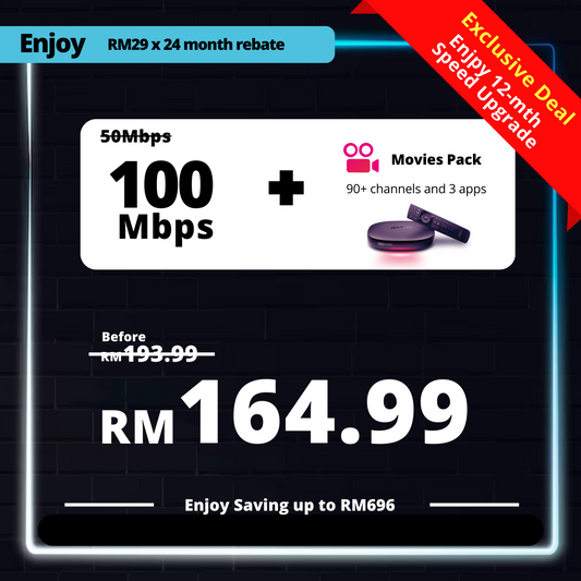 Astro Fibre 50 Mbps + Movies Pack