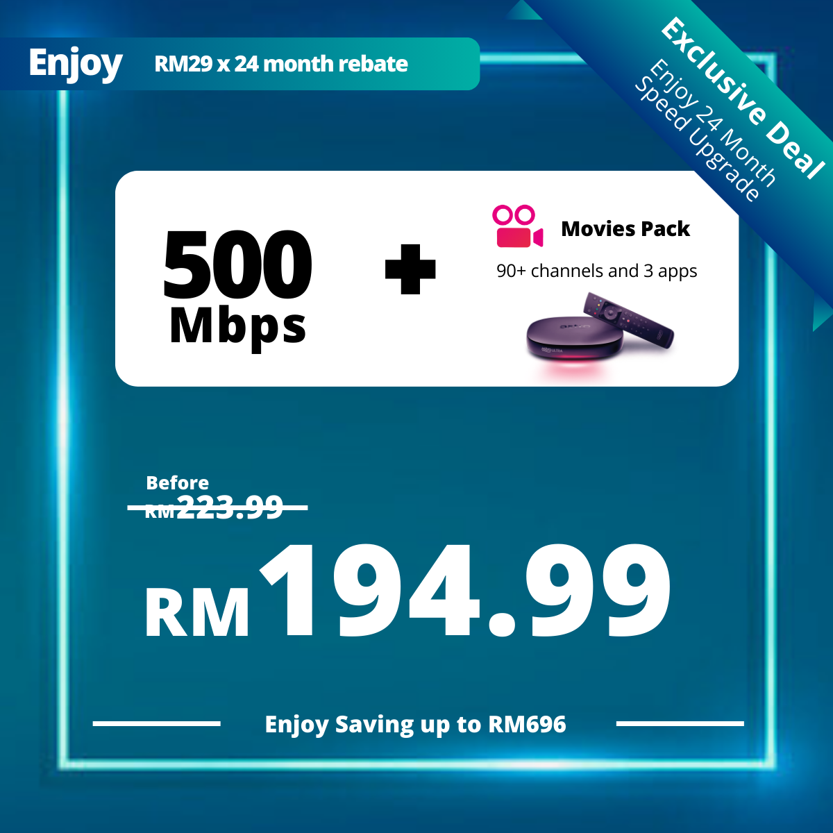 Astro Fibre 100 Mbps + Movies Pack