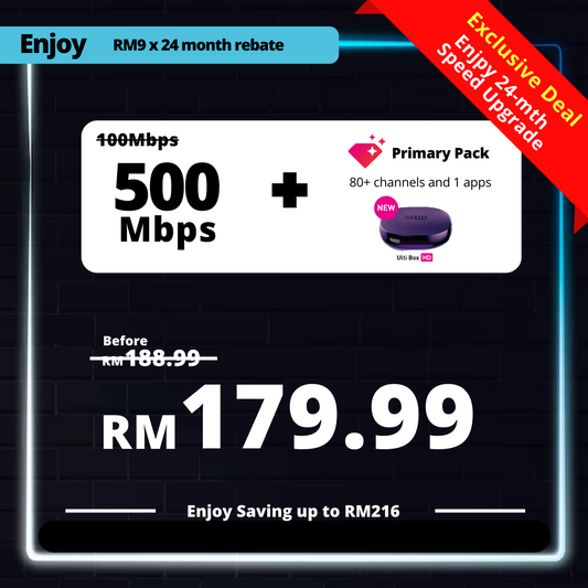 Astro Fibre 100 Mbps + Primary Pack