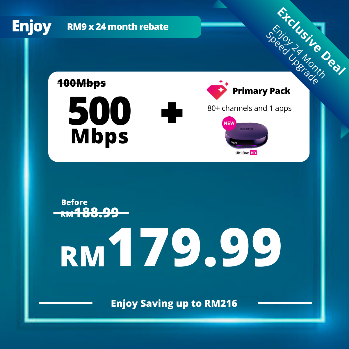 Astro Fibre 100 Mbps + Movies Plus Pack