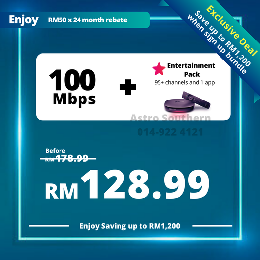 Astro 100Mbps + Astro One - Entertainment Pack