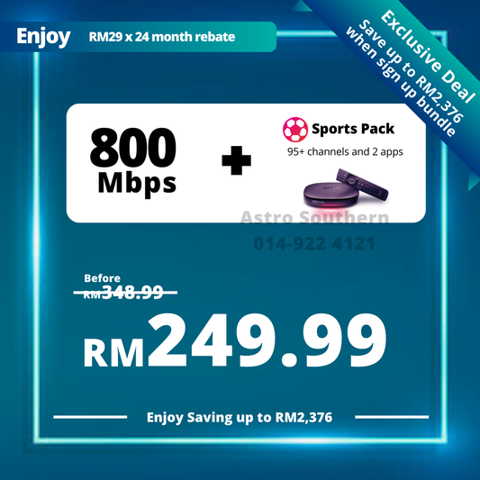 Astro 800Mbps + Astro One - Sports Pack